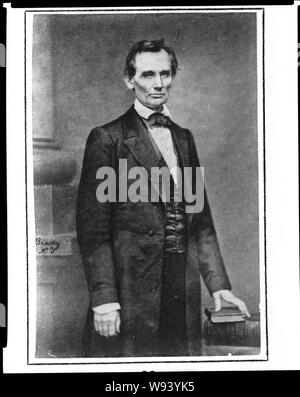 Abraham Lincoln, candidate for U.S. president, three-quarter length portrait, before delivering his Cooper Union address in New York City / Brady, N.Y Stock Photo