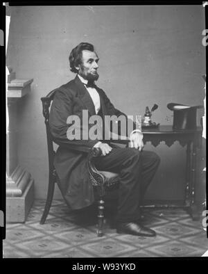 Abraham Lincoln, full-length portrait, seated Stock Photo