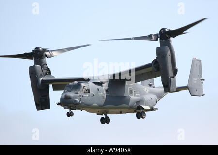 Bell Boeing V-22 Osprey tilt rotor aircraft at the Royal International Air Tattoo RIAT 2019 at RAF Fairford, Gloucestershire, UK Stock Photo
