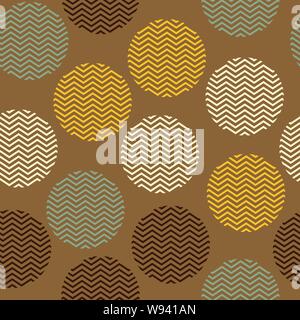 A seamless vector brown pattern with textured polka dots. Srface print design Stock Vector