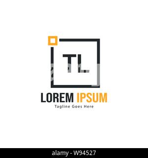 Initial TL logo template with modern frame. Minimalist TL letter logo vector illustration design Stock Vector