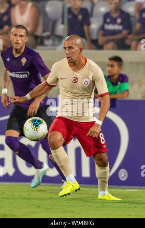 Sofiane Feghouli (Galatasaray) during the pre-season friendly match between Fiorentina 4-1 Galatasaray at Artenio Franchi Stadium on August 11, 2019 in Firenze, Italy. Credit: Maurizio Borsari/AFLO/Alamy Live News Stock Photo