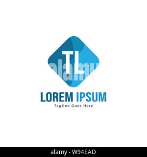 Initial TL logo template with modern frame. Minimalist TL letter logo vector illustration design Stock Vector