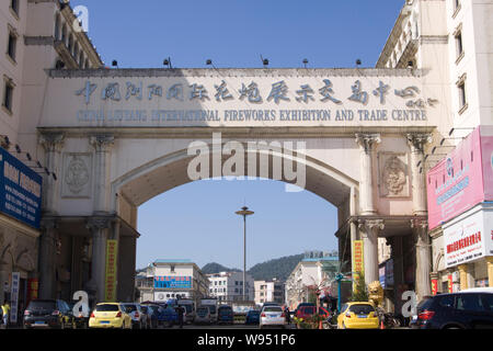 View of China Liuyang International Fireworks Exhibition and Trade Center in Liuyang county, Changsha city, central Chinas Hunan province, 17 October Stock Photo