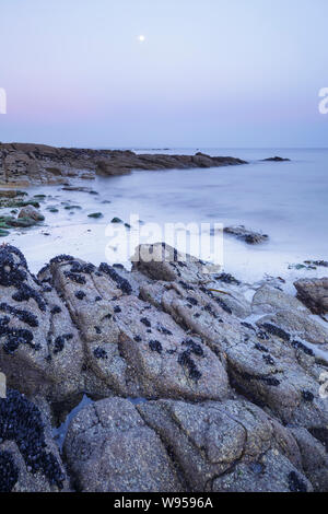 The beach at Beg Meil in Brittany, France. Stock Photo