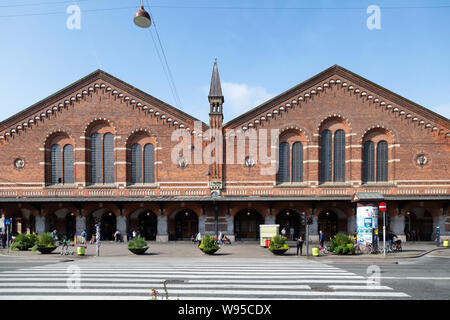 Copenhagen Central Station exterior; the main railway station in Copenhagen Denmark Scandinavia Stock Photo