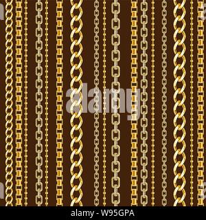 Chains on brown background Stock Vector