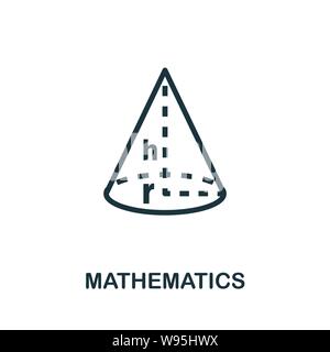 Mathematics vector icon symbol. Creative sign from education icons collection. Filled flat Mathematics icon for computer and mobile Stock Vector