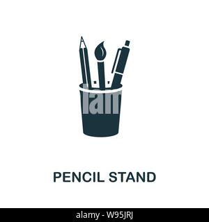 Pencil Stand vector icon symbol. Creative sign from education icons collection. Filled flat Pencil Stand icon for computer and mobile Stock Vector