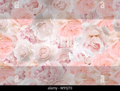 Roses seamless background. Tender pattern. Stock Vector