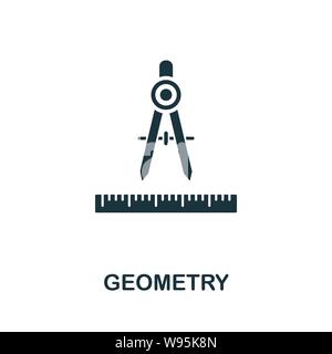 Geometry vector icon symbol. Creative sign from education icons collection. Filled flat Geometry icon for computer and mobile Stock Vector