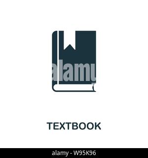 Textbook vector icon symbol. Creative sign from education icons collection. Filled flat Textbook icon for computer and mobile Stock Vector