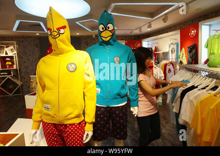 Customers are seen at an Angry Birds brand store in Shanghai