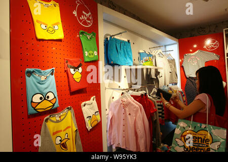 Customers are seen at an Angry Birds brand store in Shanghai