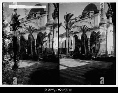 Along the sea coast. Mosque of Jezzar Pasha Stock Photo