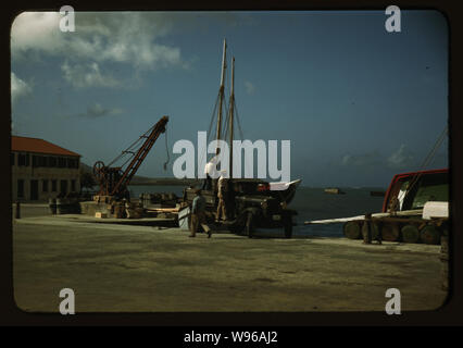 Along the waterfront, Christiansted, Saint Croix, Virgin Islands Stock Photo