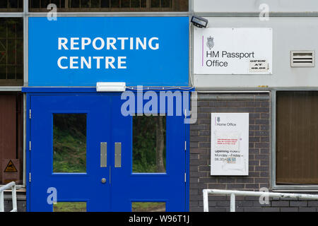 HM Passport Office and Reporting Centre based in Salford Quays, Manchester, UK. Stock Photo