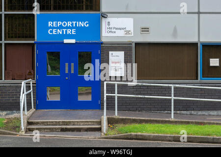 HM Passport Office and Reporting Centre based in Salford Quays, Manchester, UK. Stock Photo