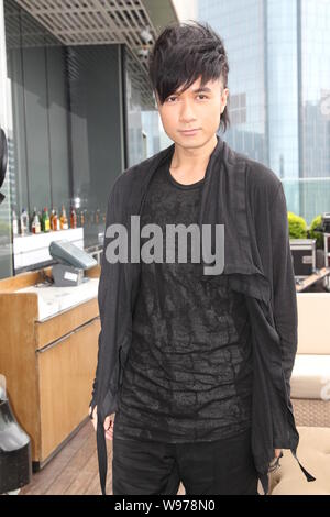 Hong Kong singer Leo Ku poses during a charity event in Hong Kong, China, 24 May 2012. Stock Photo