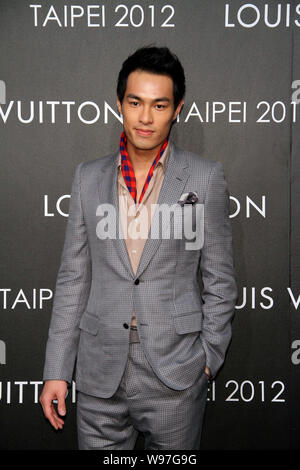 Taiwanese actor Tony Yang attends the opening ceremony for the Louis Vuitton store at the Taipei 101 Mall in Taipei, Taiwan, 3 May 2012. Stock Photo