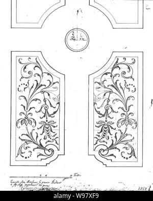 Dessin du parterre du château d'Issy André Le Nôtre vers 1685. Stock Photo