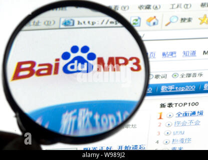 A Chinese Internet User Browses Mp3 Baidu Com The Online Music