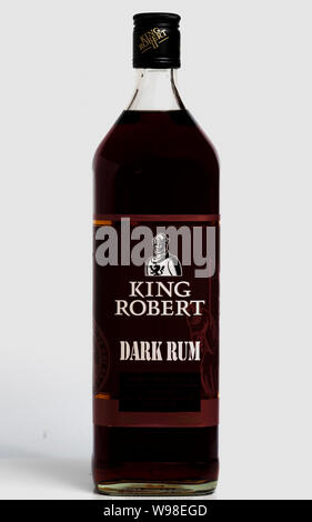 Download King Robert Ii Dark Rum 1 L Bottle Isolated On White Background Stock Photo Alamy PSD Mockup Templates
