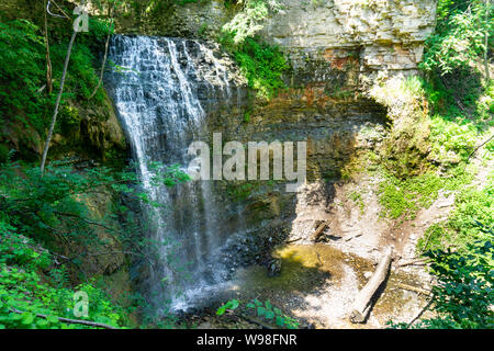 Tiffany falls in Hamilton, Ontario Canada summertime view from above Stock Photo