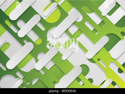 Bright green abstract geometric corporate concept background. Vector design Stock Vector