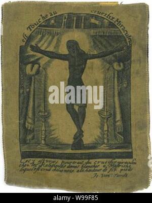 Devotieprentje Zwarte Christus van Wyck Stock Photo
