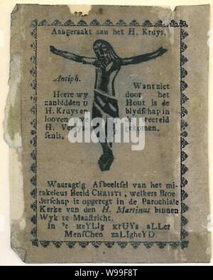 Devotieprentje Zwarte Christus van Wyck Stock Photo