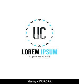 UC Letter Logo Design. Creative Modern UC Letters Icon Illustration design Stock Vector