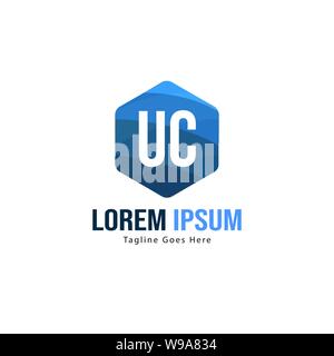 UC Letter Logo Design. Creative Modern UC Letters Icon Illustration design Stock Vector