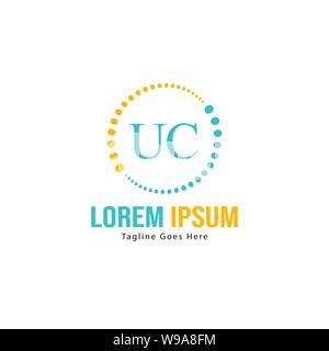 UC Letter Logo Design. Creative Modern UC Letters Icon Illustration design Stock Vector