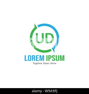 UD Letter Logo Design. Creative Modern UD Letters Icon Illustration design Stock Vector