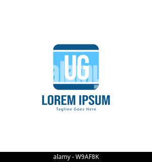 UG Letter Logo Design. Creative Modern UG Letters Icon Illustration design Stock Vector