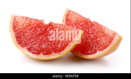 Sliced grapefruit isolated on white background Stock Photo