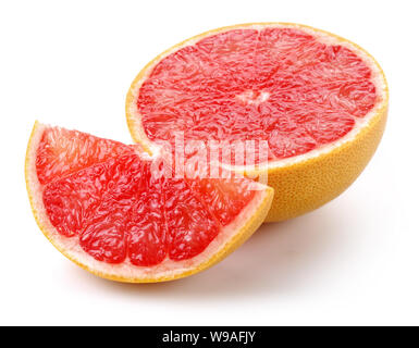 Sliced grapefruit isolated on white background Stock Photo