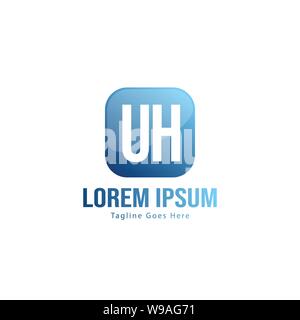 UH Letter Logo Design. Creative Modern UH Letters Icon Illustration design Stock Vector