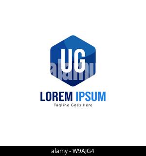 UG Letter Logo Design. Creative Modern UG Letters Icon Illustration design Stock Vector