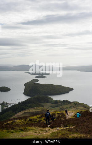 View from Conic Hill overlooking Loch Lomond along the west highland way, Scotland, UK Stock Photo