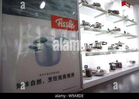 A giant fish made out of cooking utensils is on display during a  promotional event by German cookware maker Fissler at Jiuguang City Plaza  in Shanghai Stock Photo - Alamy