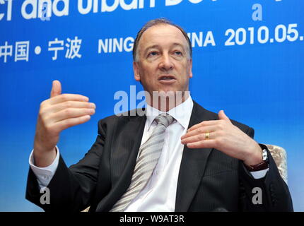Kevin E. Wale, President and Managing Director of General Motors (GM) China Group, speaks during the Information and Communication Technology (ICT) an Stock Photo