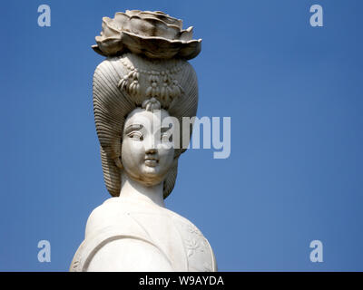 The statue of Yang Yuhuan, known as Yang Guifei, the imperial concubine of Emporer Xuanzong (Li Longji) of Tang Dynasty, is displayed in the Tombe of Stock Photo
