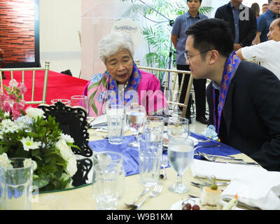 Manila, Philippines. 1st Jan, 2012. Secretary of Education, Leonor Briones and Cabinet Member, Karlo Nograles attend the 132nd Anniversary.Manila Mayor, Francisco ''Isko Moreno'' Domagoso, graced the 132nd Anniversary and the unveiling of the newly retrofitted building of the Philippines' National Library. Credit: Josefiel Rivera/SOPA Images/ZUMA Wire/Alamy Live News Stock Photo