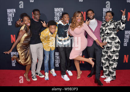 Marsha Stephanie Blake, Ethan Herisse, Asante Blackk, Caleel Harris, Niecy Nash, Jharrel Jerome and Aunjanue Ellis at the 'EMMY for Your Consideration' event of the Netfilx miniseries 'When They See Us' at the Paramount Theater. Los Angeles, 11.08.2019 | usage worldwide Stock Photo