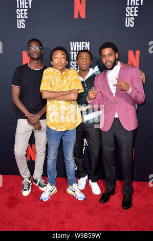 Ethan Herisse, Asante Blackk, Caleel Harris and Jharrel Jerome at the 'EMMY for Your Consideration' event of the Netfilx miniseries 'When They See Us' at Paramount Theater. Los Angeles, 11.08.2019 | usage worldwide Stock Photo