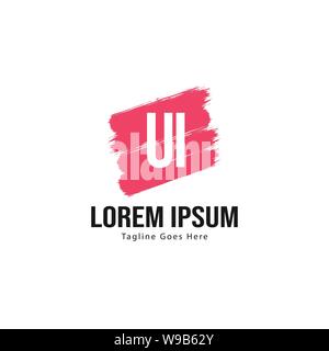 UI Letter Logo Design. Creative Modern UI Letters Icon Illustration design Stock Vector