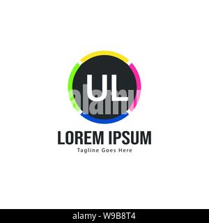UL Letter Logo Design. Creative Modern UL Letters Icon Illustration design Stock Vector