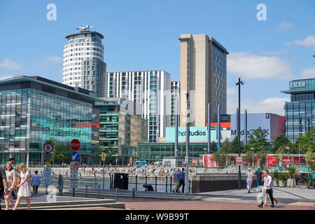 Media City Salford Quays, home of the BBC and ITV, Manchester, North West England, UK Stock Photo
